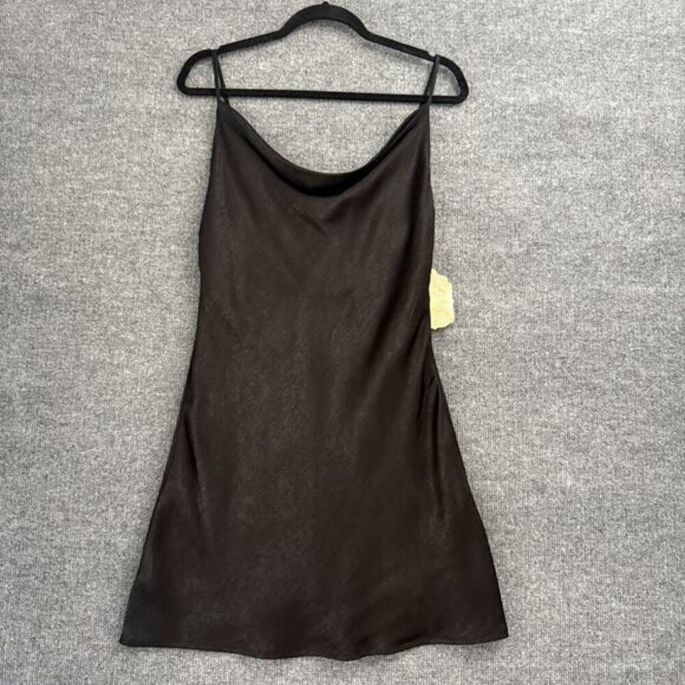 Altar'd State Slip Dress Womens S Black Cowl Neck Mini Fairy Whimsigoth Y2K Goth